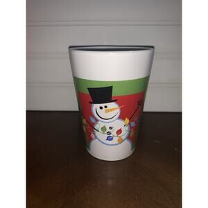 SNOWMAN W Lights CHRISTMAS Ceramic Coffee‎ Cup /Mug Hot Cocoa Coffee Tea Holiday